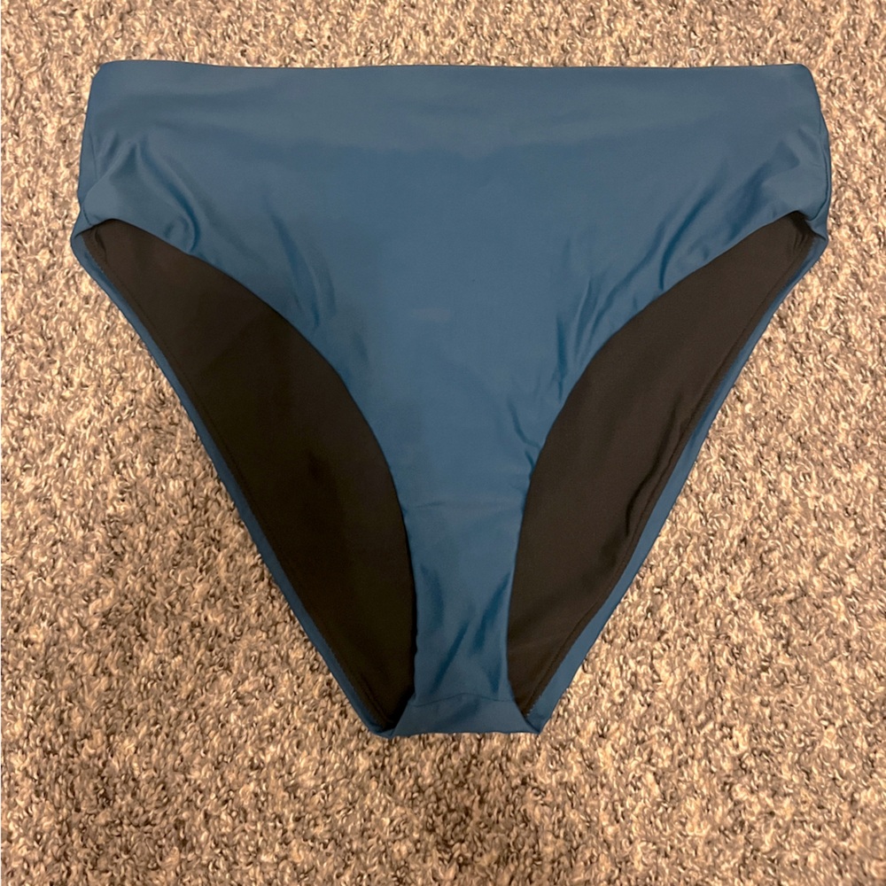 Title Nine High Waisted Bathing Suit Bottoms- Deep Lagoon